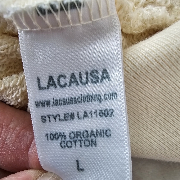 Lacausa Cosmo Zip Up Sweatshirt Two-Tone Cozy Vibes Size Large - Picture 10 of 12